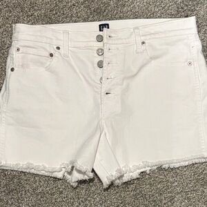Women's White Denim Shorts GAP